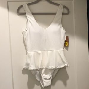 White One Piece Swimsuit